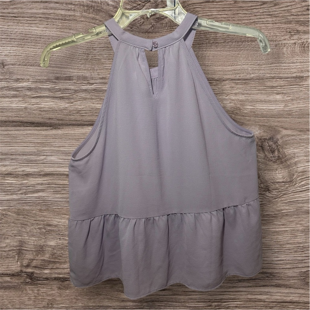 Hippie Rose Lilac Sleeveless Blouse - Picture 3 of 4